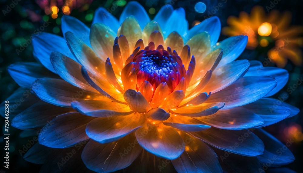 Colorful Abstract Blossoming Flower Close-up Colorful Abstract Blossoming Flower Close-up