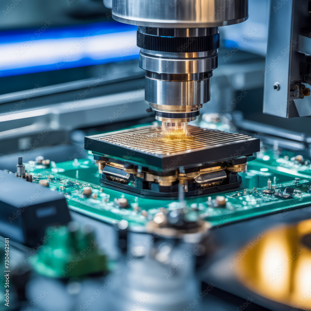 Industrial microchip factory. Laboratory. Industrial microchip factory. Laboratory.