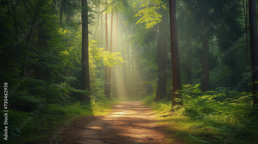 morning in the forest morning in the forest