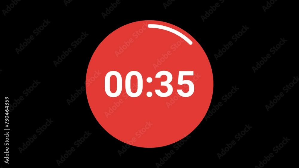 40 Second to 0 Timer Countdown Animation with transparent background 40 Second to 0 Timer Countdown Animation with transparent background