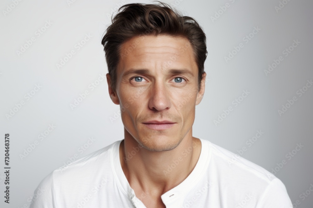 Portrait of a handsome young man in a white t-shirt Portrait of a handsome young man in a white t-shirt