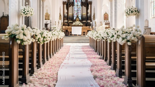 church aisle set up for a wedding © LinzArt