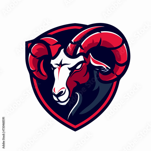 Esport vector logotype ram, logo, icon, sticker, symbol, emblem, goat, sheep