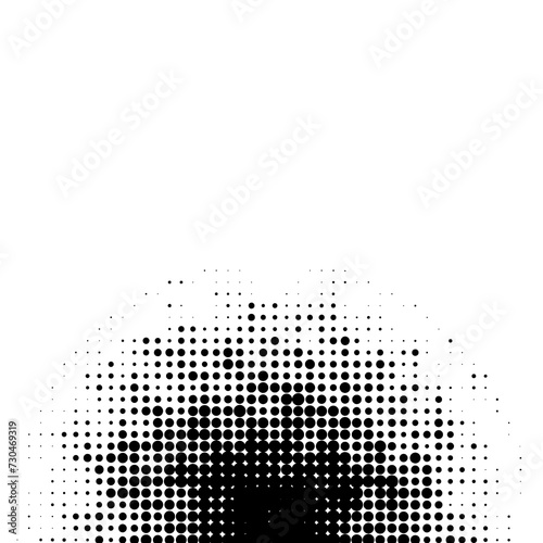 black and white dots and halftone photo