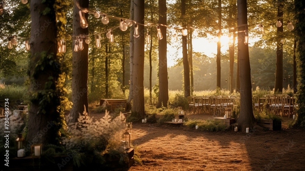 Forest wedding reception venue