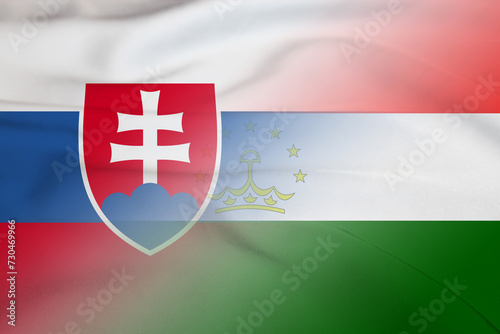 Canvas Print Slovakia and Tajikistan state flag international contract TJK SVK