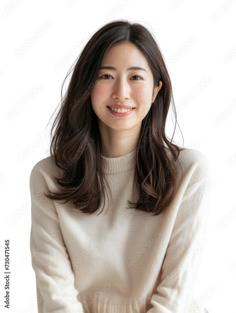 Young asian lady with casual wear transparent background Young asian lady with casual wear transparent background