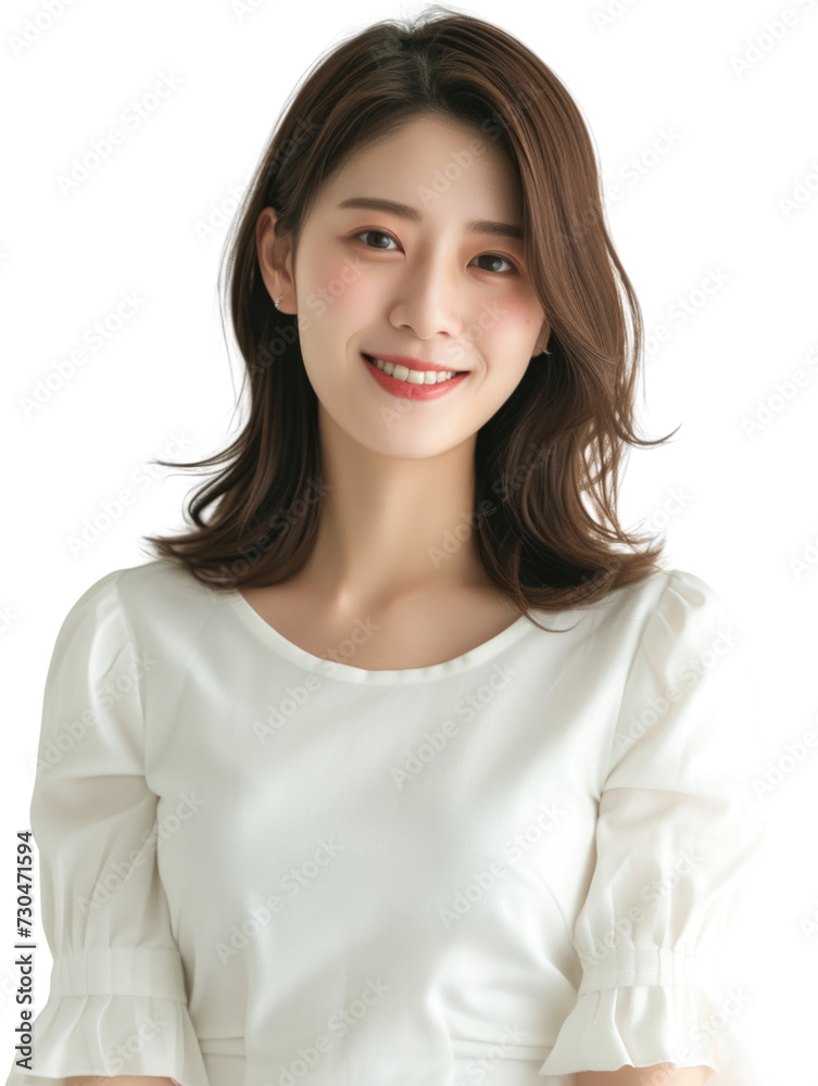 Young asian lady with casual wear transparent background Young asian lady with casual wear transparent background