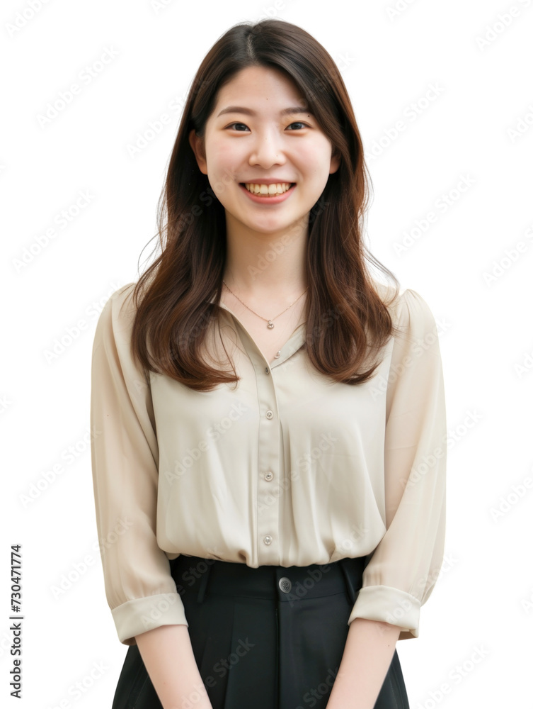Young asian lady with casual wear transparent background Young asian lady with casual wear transparent background