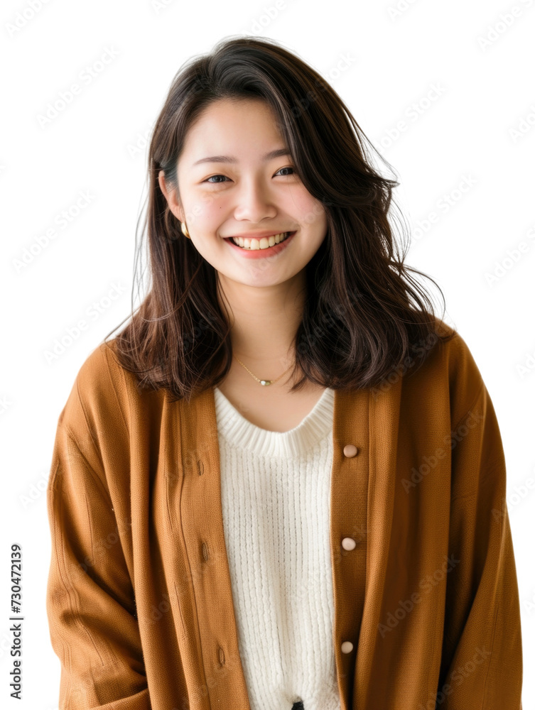 Young asian lady with casual wear transparent background Young asian lady with casual wear transparent background