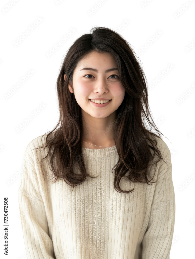 Young asian lady with casual wear transparent background Young asian lady with casual wear transparent background