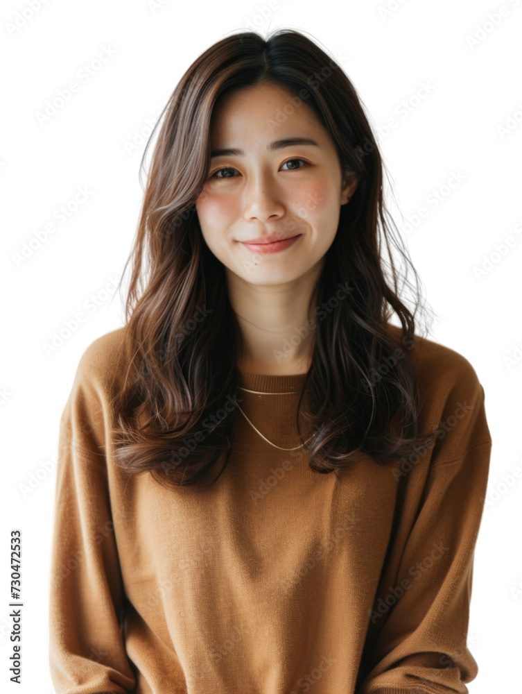 Young asian lady with casual wear transparent background Young asian lady with casual wear transparent background