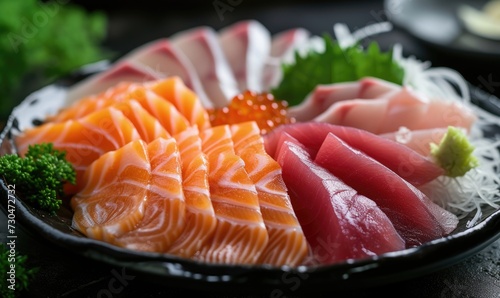 Sashimi japanese food style - Selective focus point
