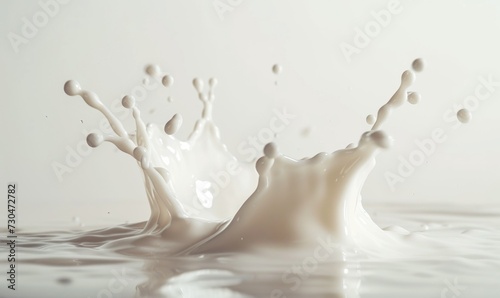 splashing milk on white background close up. pours milk