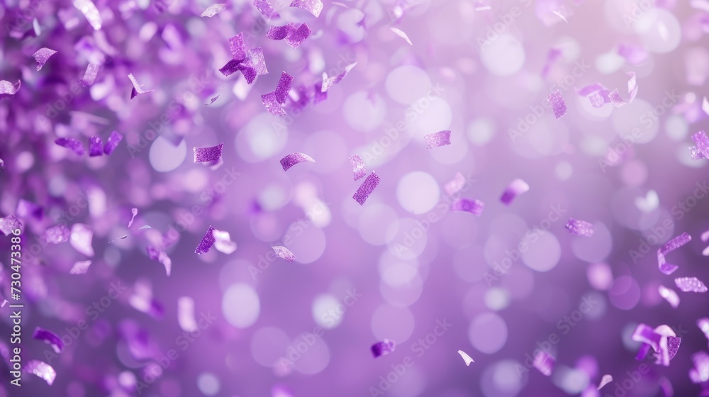 Charming lavender bokeh confetti display on a soft purple background generative ai Charming lavender bokeh confetti display on a soft purple background generative ai