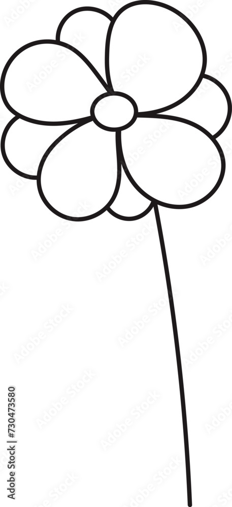 Flower Hand Drawn Outline