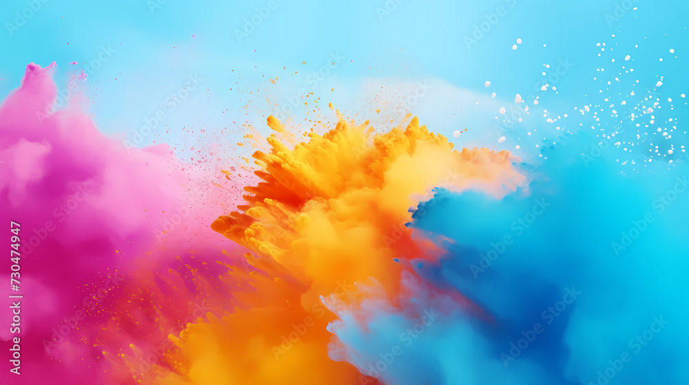 Abstract template for Holi background, Indian traditional festival