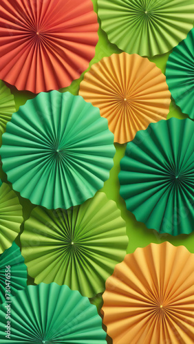Screen background from Rosette shapes and green