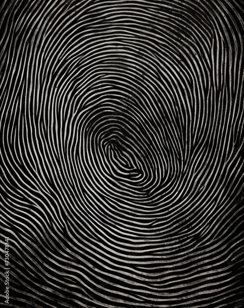 Black and White Fingerprint Pattern Background