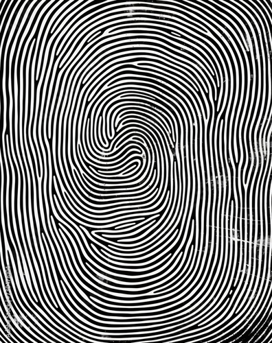 Black and White Fingerprint Pattern