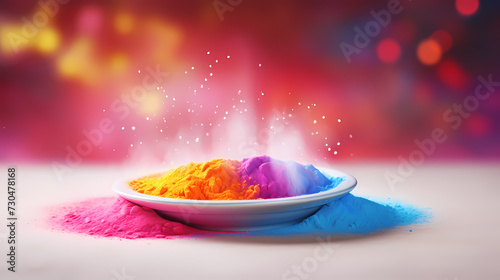 Colorful powder background, Indian festival Holi © jiejie