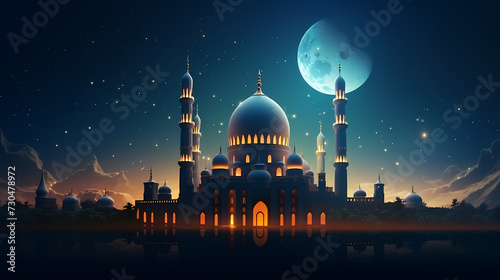Ramadan background, celebrating Eid al-Fitr and Ramadhan