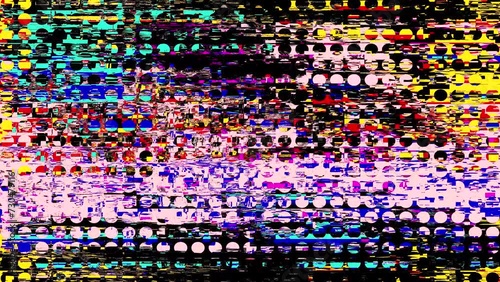 4K Glitch with Grid Noise Film Grain Overlay Video Effect photo