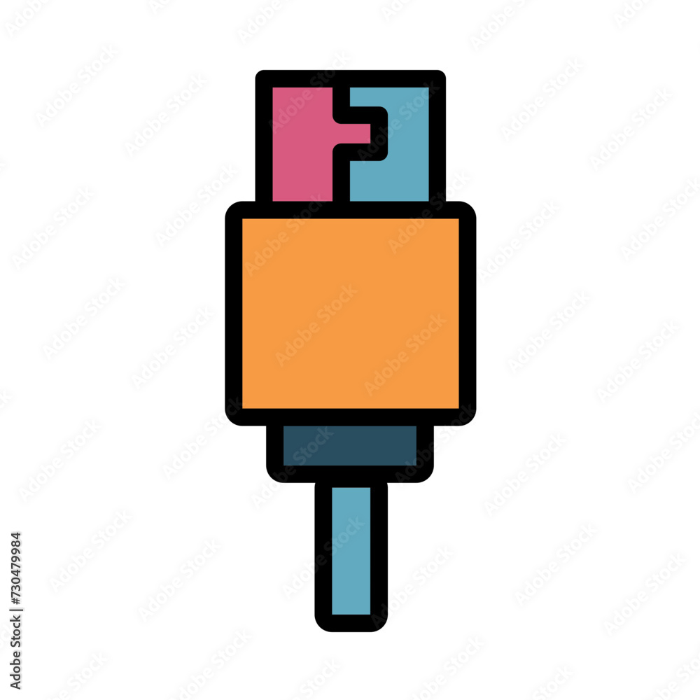 Cable Fiber Network Filled Outline Icon Cable Fiber Network Filled Outline Icon