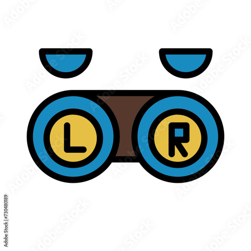 Lens Testing Glasses Filled Outline Icon