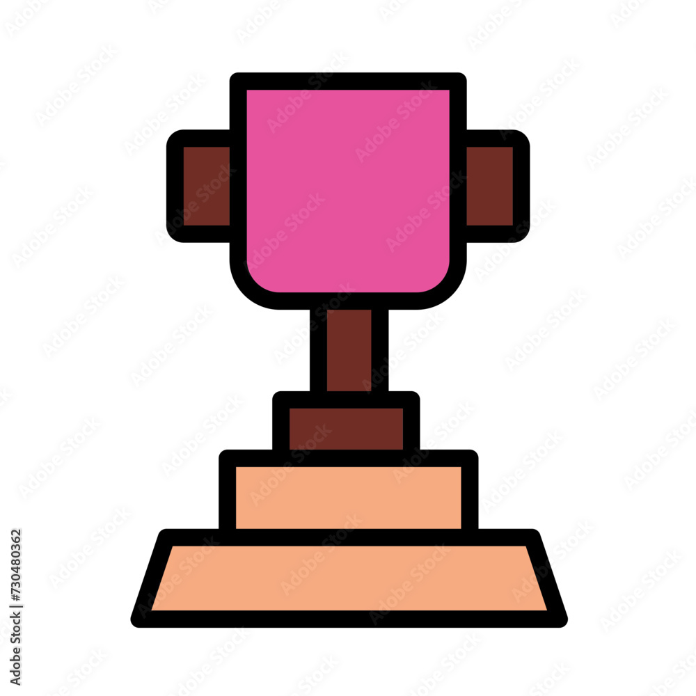 Award Cup Game Filled Outline Icon