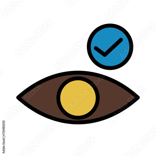 View Eye Check Filled Outline Icon