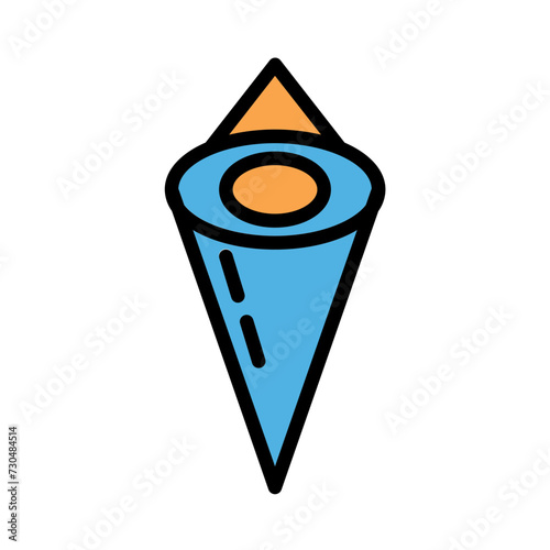 Cone Fish Food Filled Outline Icon