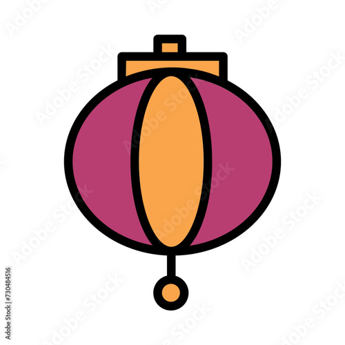 Decoration Japanese Lantern Filled Outline Icon