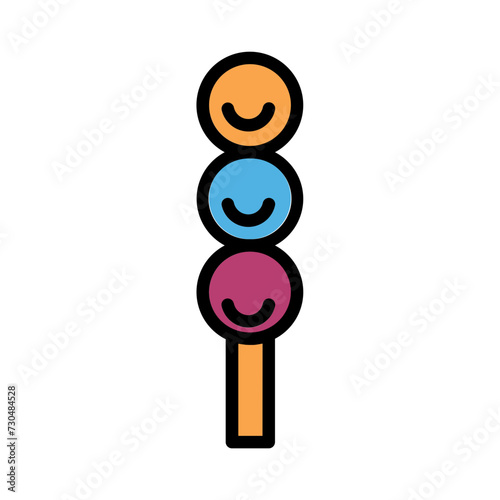 Dango Japan Eat Filled Outline Icon