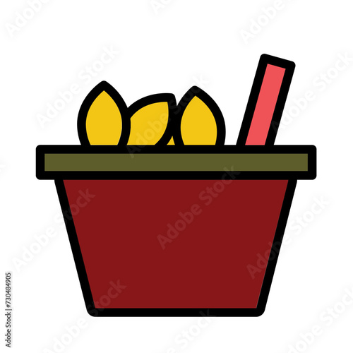 Aromatic Bowl Care Filled Outline Icon