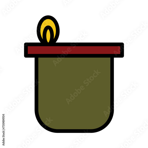 Basin Bath Bucket Filled Outline Icon