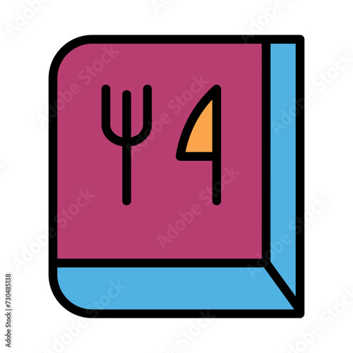 Book Cooking Recipe Filled Outline Icon