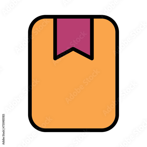 Book Mark Favourite Filled Outline Icon