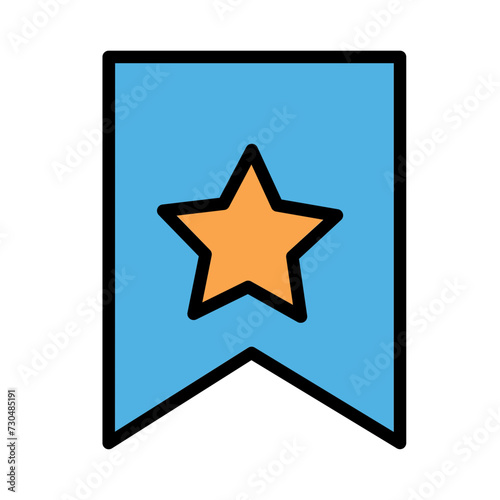 Book Mark Favourite Filled Outline Icon