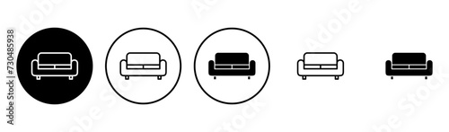 Sofa icon set. sofa icon illustration