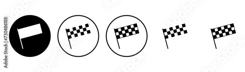 Racing flag icon set. race flag icon.Checkered racing flag icon