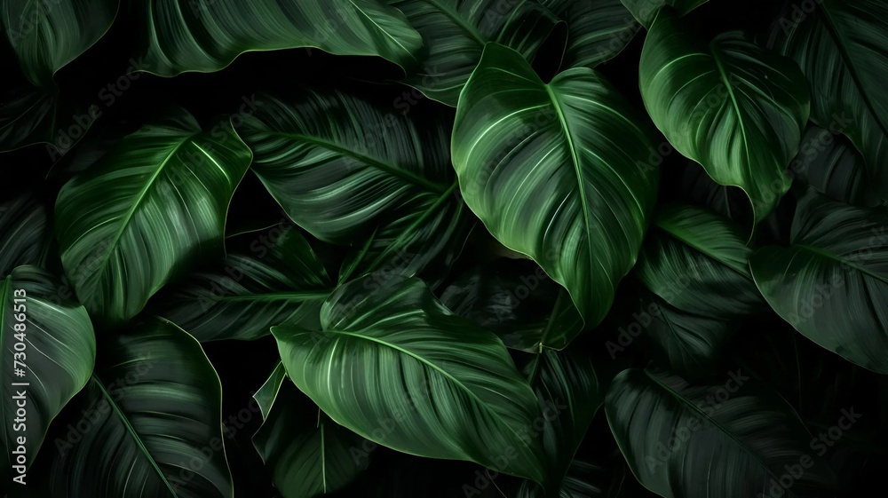 tropical foliage design frame background for nature style