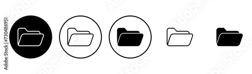 Folder icon set. folder vector icons