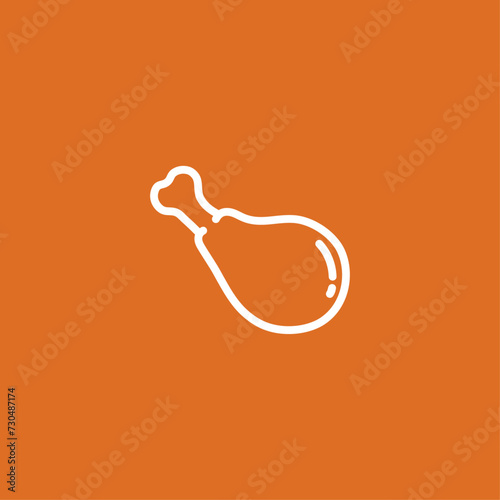 Chicken drumsticks flat vector design