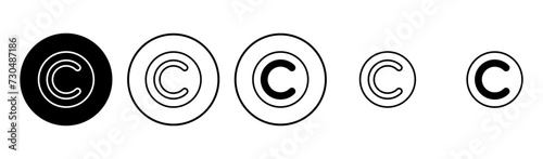 Copyright icon set. copyright symbols photo