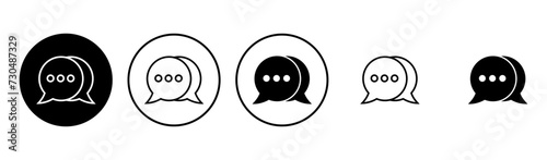Chat icon set. speech bubble icon. comment icon vector. message. contact us