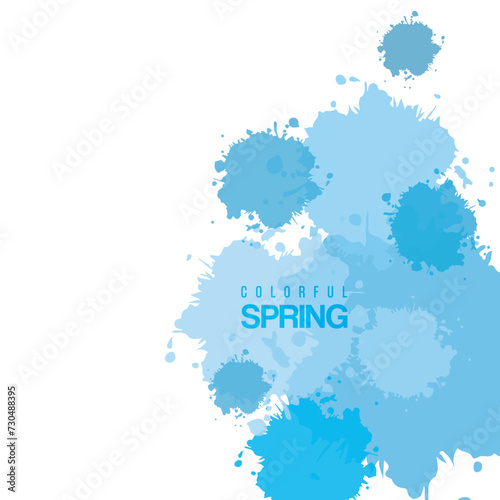 vector abstract colorful spring background design,invitation card background template,watercolor wet wash splash