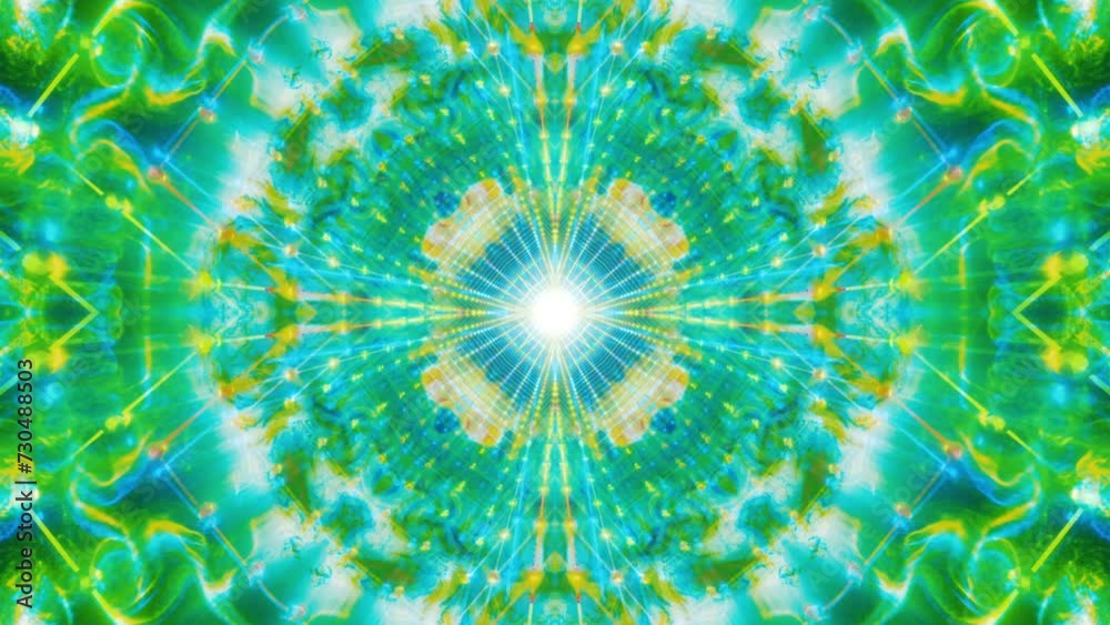 Mandala 3D Kaleidoscope seamless loop Psychedelic