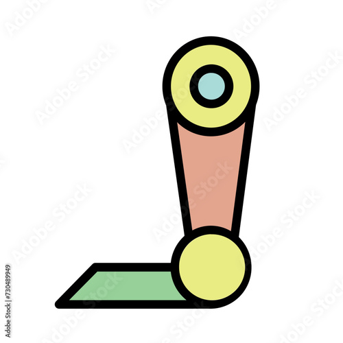 Disability Fake Pegleg Filled Outline Icon