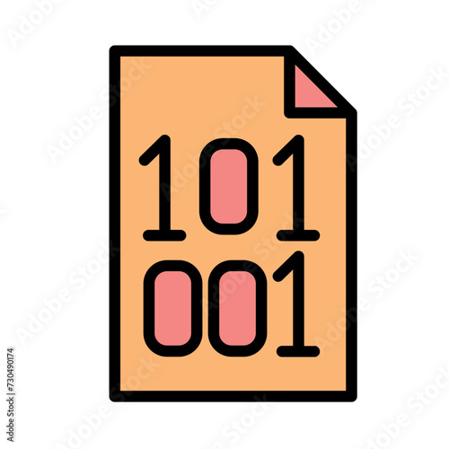 Code Document File Filled Outline Icon